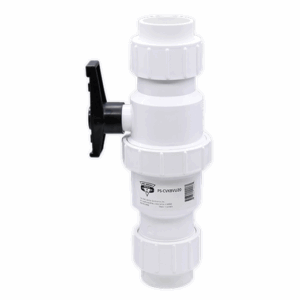 2" PVC Klunkless Slip Union Check and Ball Valve